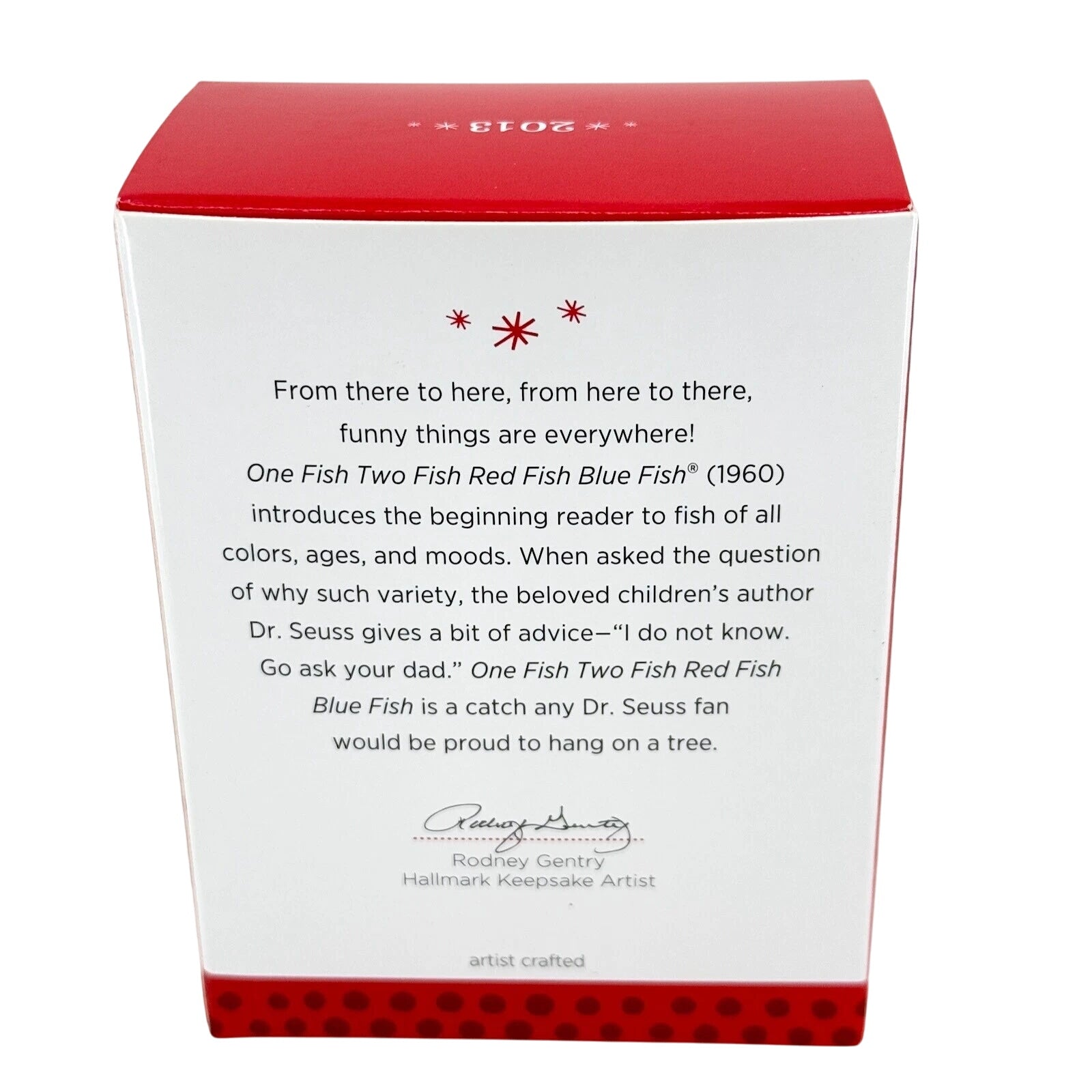 2013 One Fish Two Fish Hallmark Ornament (Dr. Seuss) QXI2192