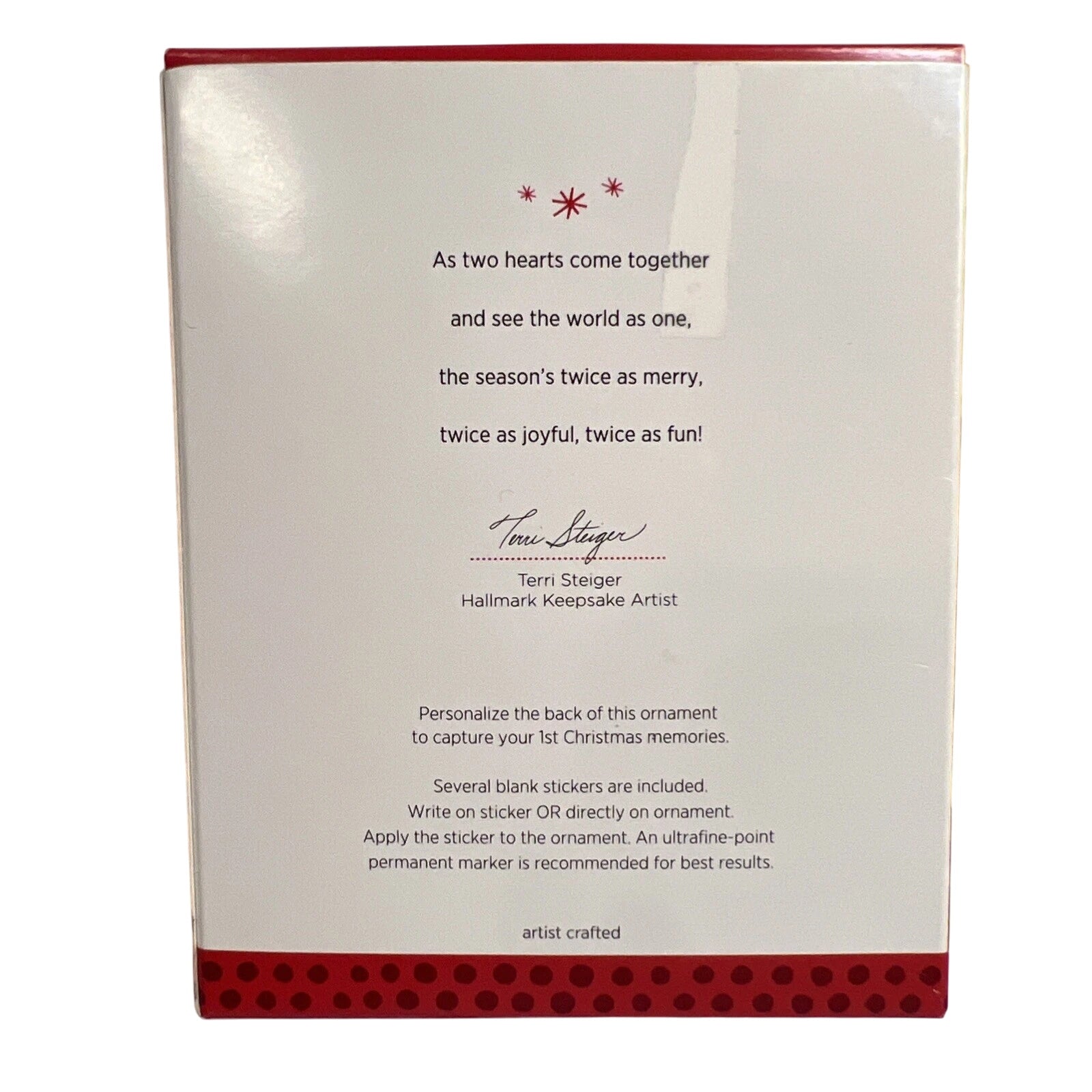 2013 Our First Christmas Hallmark Ornament (Photo Holder) QXG1872