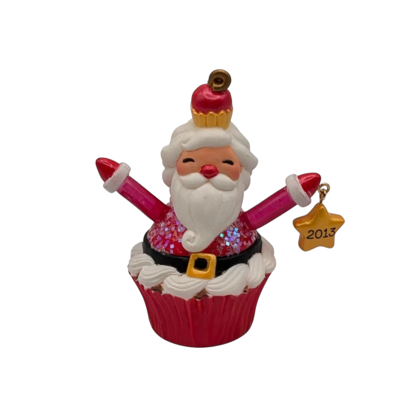 2013 Santa Cupcake Hallmark Ornament (Christmas Cupcakes) LPR3392