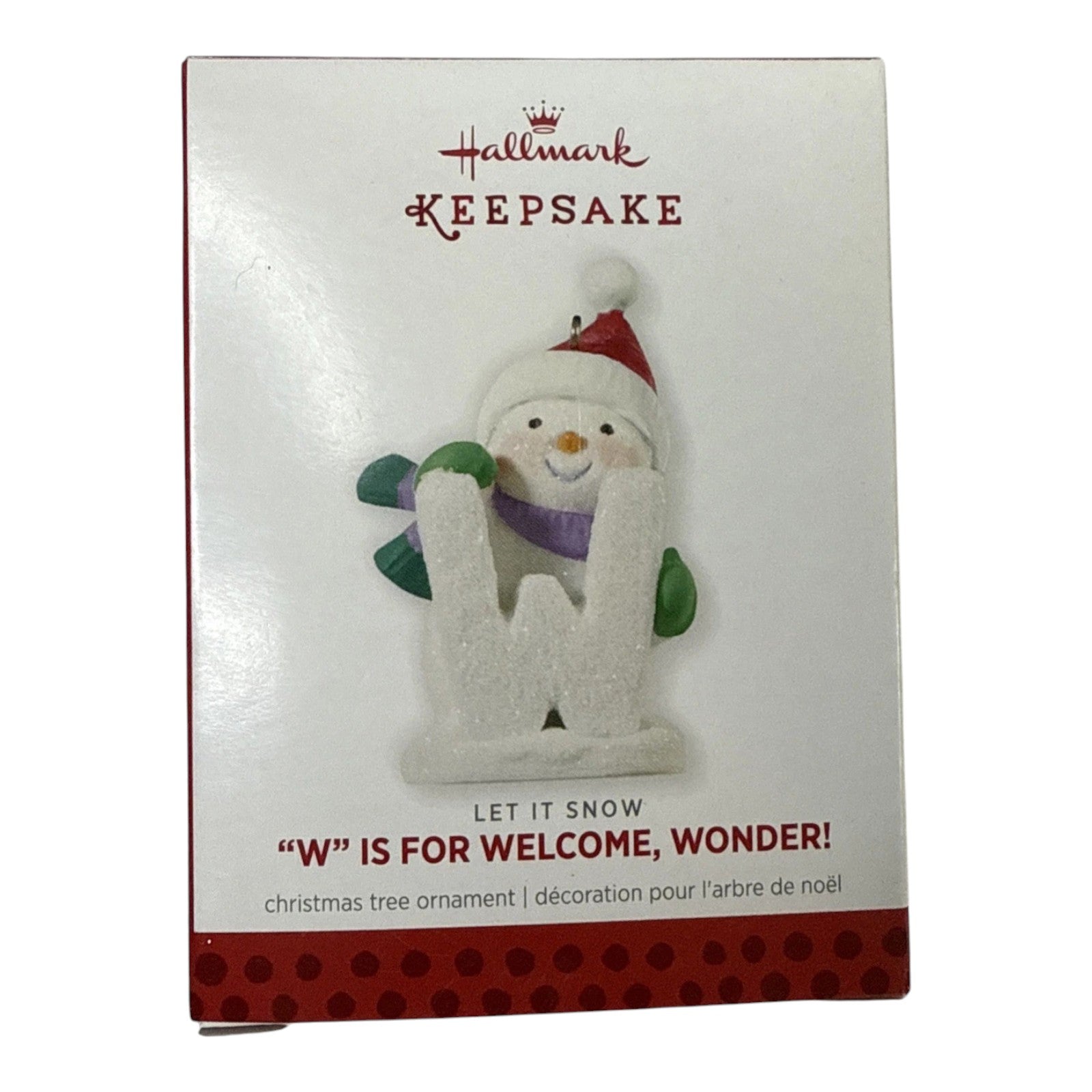 2013 "W" Is For Welcome, Wonder! Hallmark Ornament (Let it Snow) QRP5942