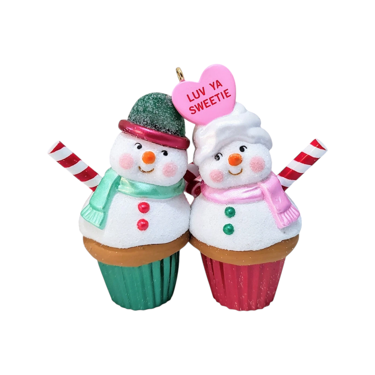 2013 A Couple of Cupcake Hallmark Ornament (Snowmen) QXG1882 Image1