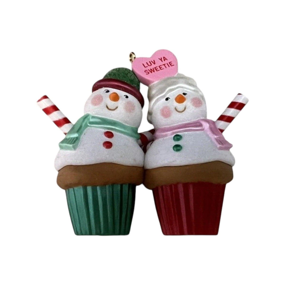 2013 A Couple of Cupcake Hallmark Ornament (Snowmen) QXG1882 Image3