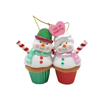 2013 A Couple of Cupcake Hallmark Ornament (Snowmen) QXG1882