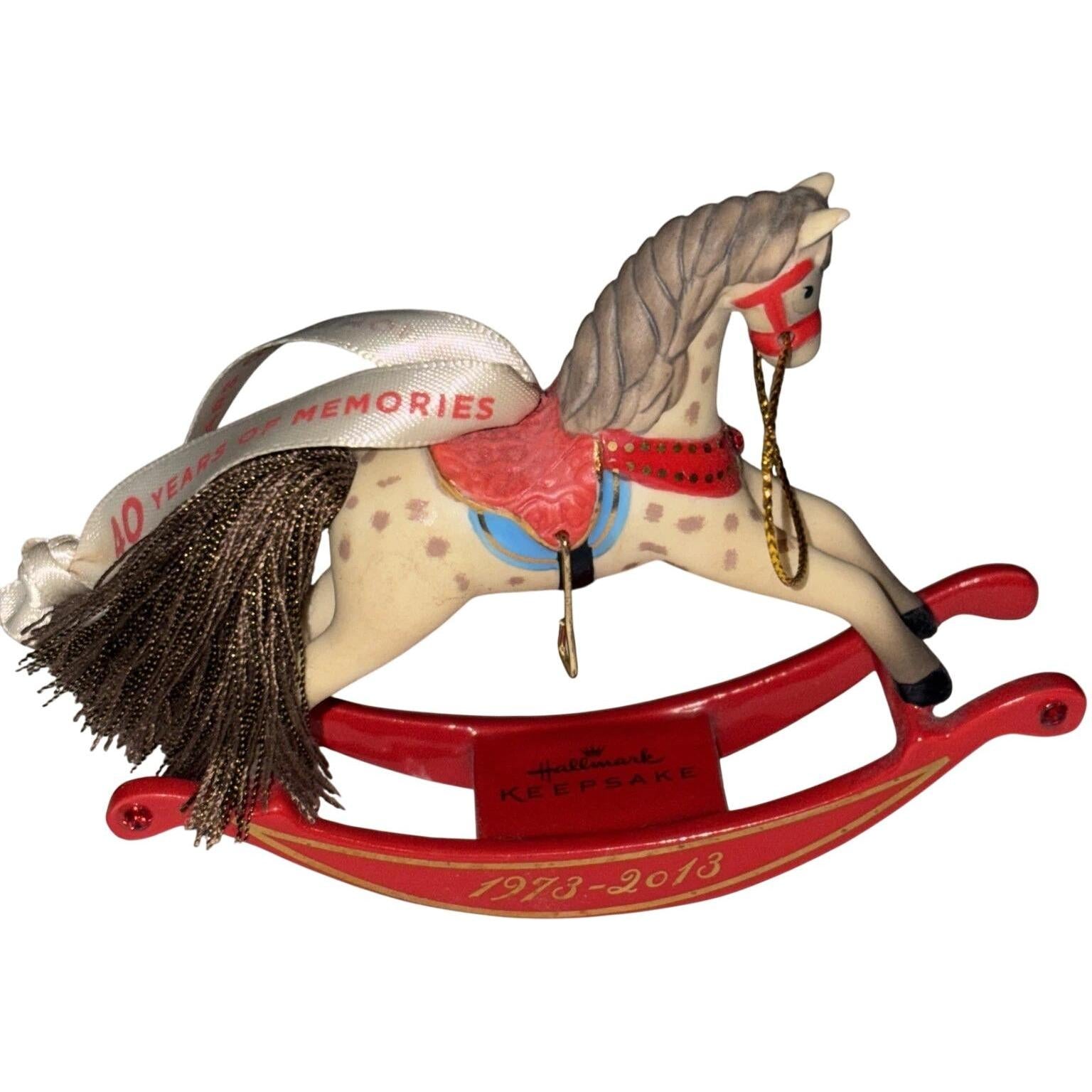 2013 Forty Years of Memories Hallmark Ornament (Rocking Horse) QXG1032