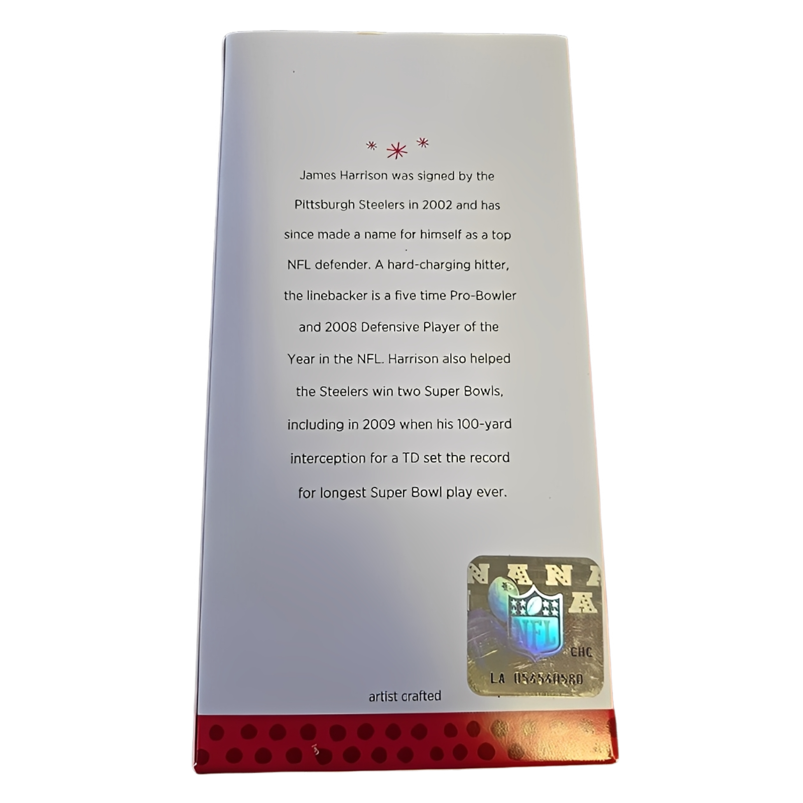2013 James Harrison Hallmark Ornament (Football Legends) QXI2305 Image8