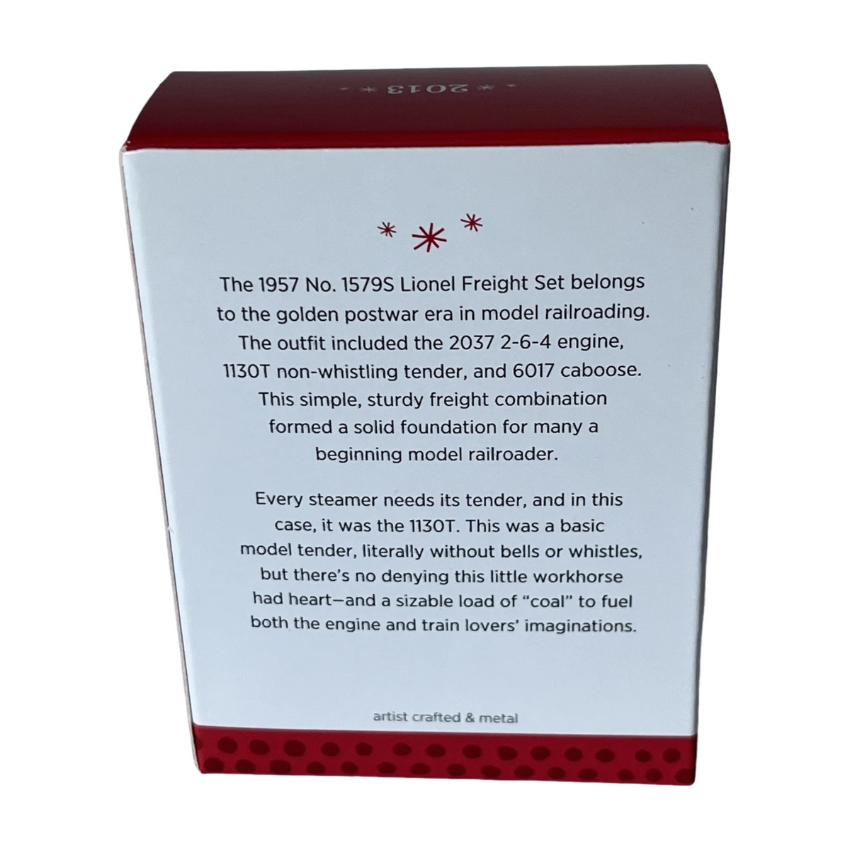 2013 Lionel 1130T Tender Hallmark Ornament (Lionel) QXI2142 Image6