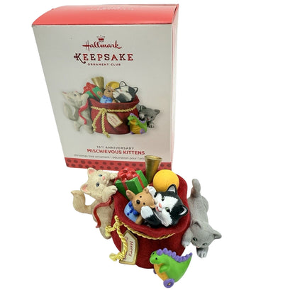 2013 Mischievous Kittens - 15th Anniversary Hallmark Ornament (Mischievous Kittens) QXC5072