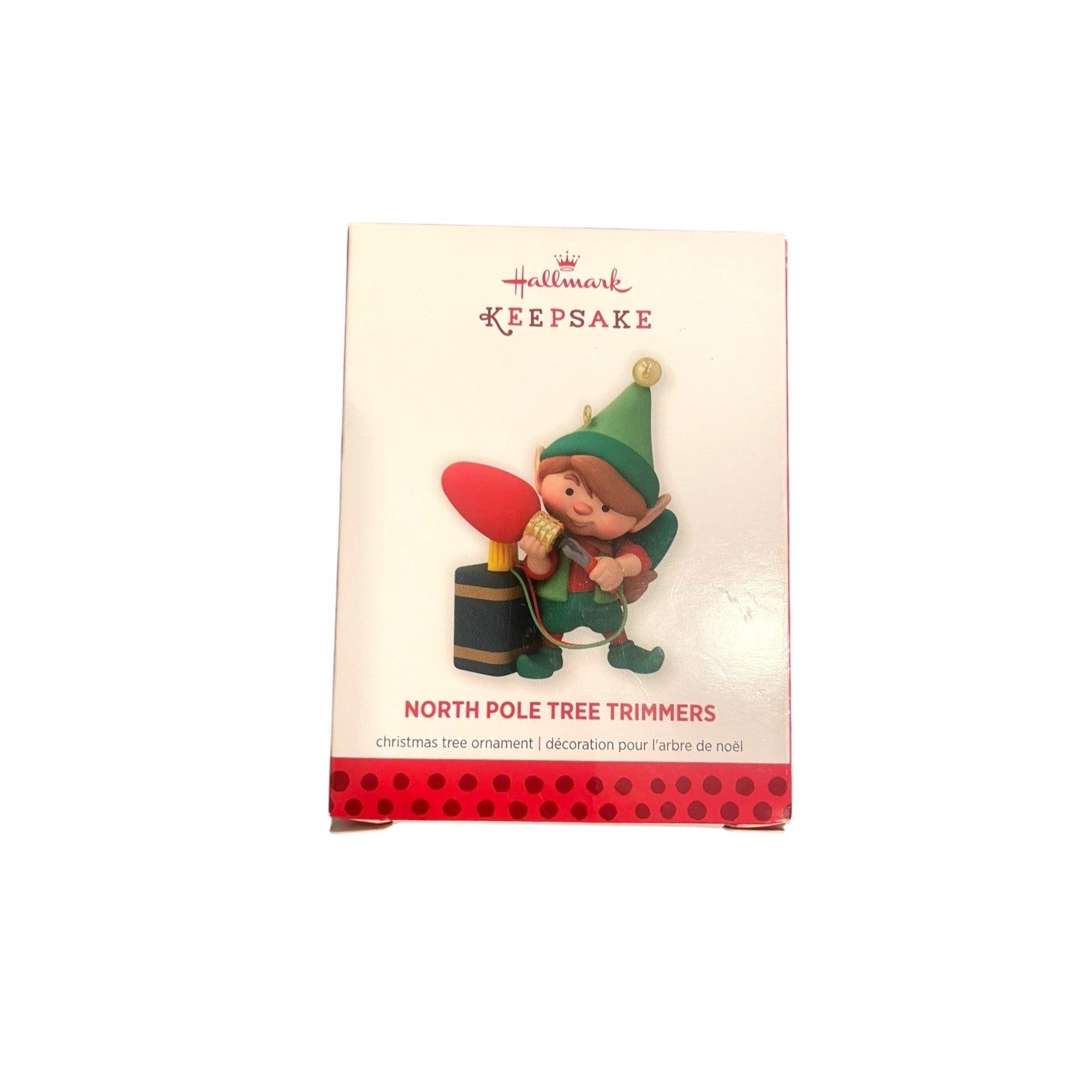 2013 North Pole Tree Trimmers (North Pole Tree Trimmers) Hallmark Ornament QXC9202 Image2