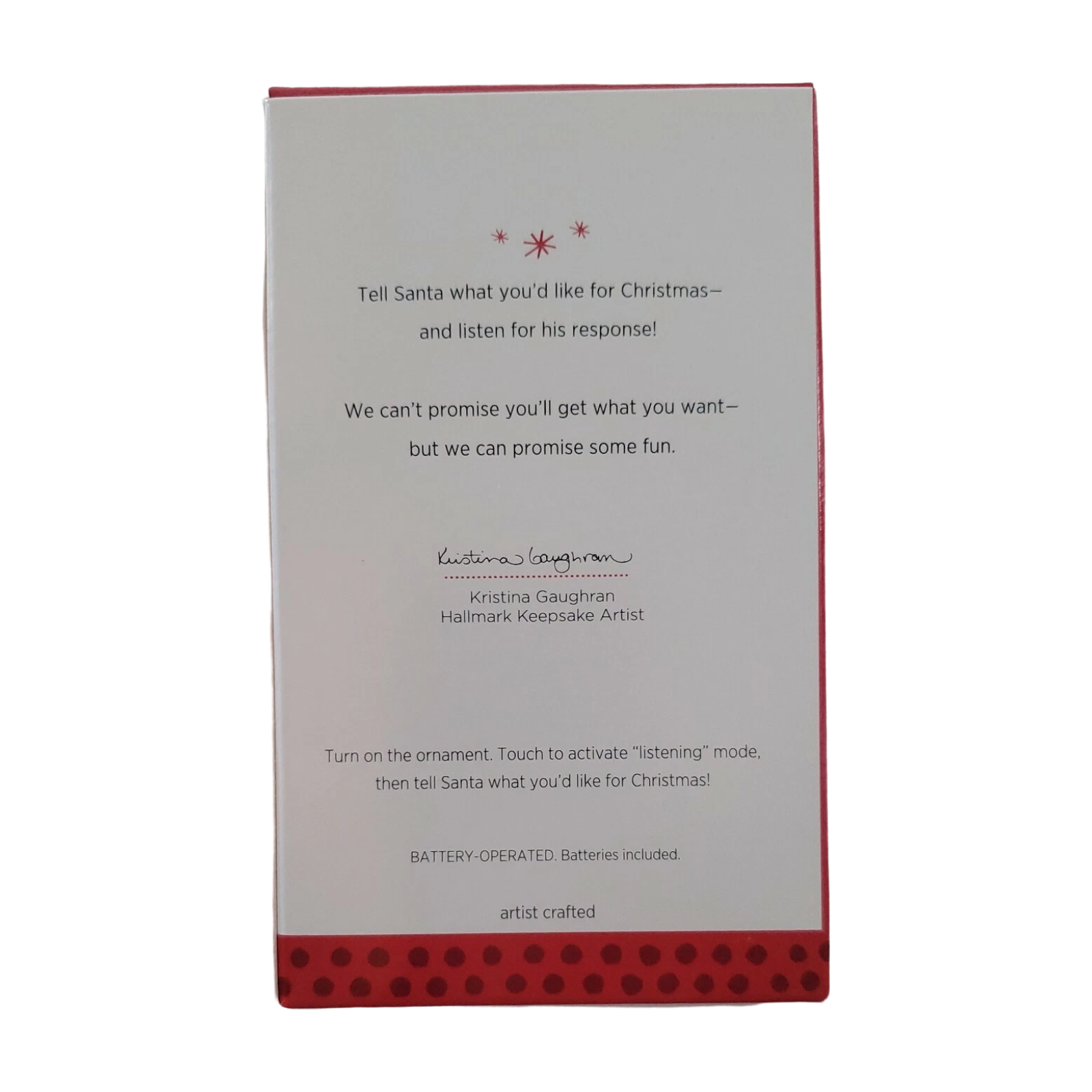 2013 Tell Santa Hallmark Ornament (Santa Claus) QXG1542 Image7
