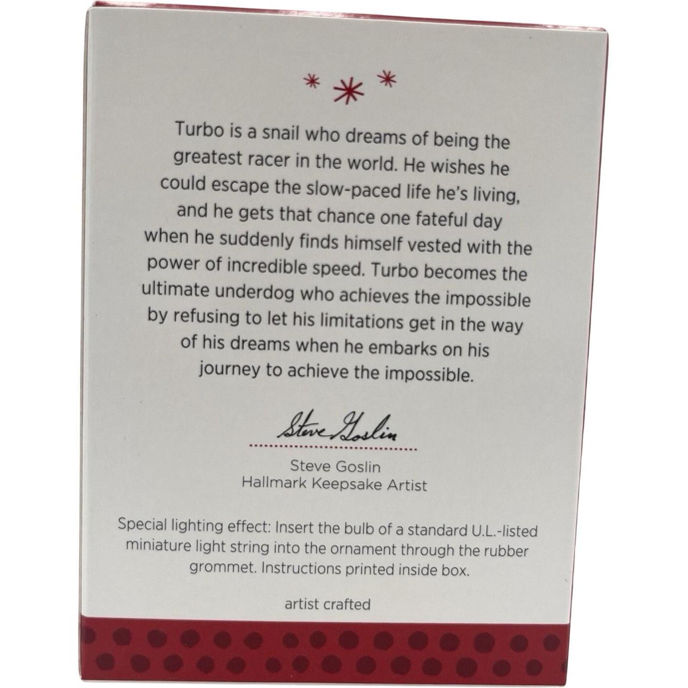 2013 Turbo Hallmark Ornament (Dreamworks) QXI2312