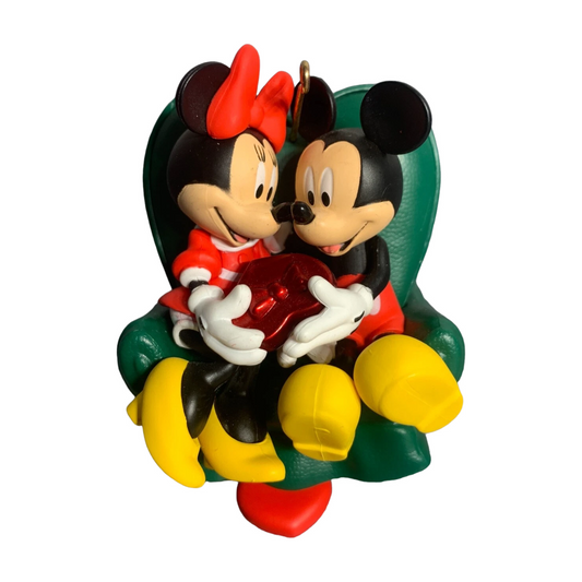 2013 Two to a Chair Mickey and Minnie Hallmark Ornament (Mickey Mouse & Friends) QXD6082 Image1