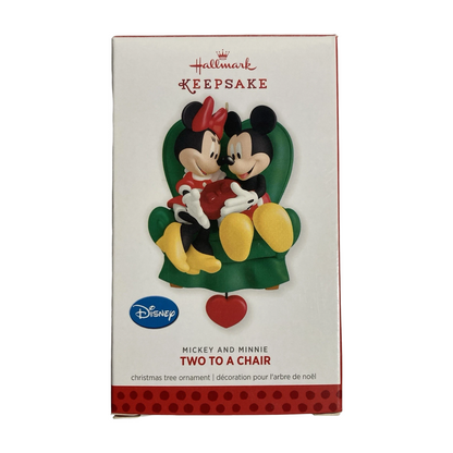 2013 Two to a Chair Mickey and Minnie Hallmark Ornament (Mickey Mouse & Friends) QXD6082 Image2