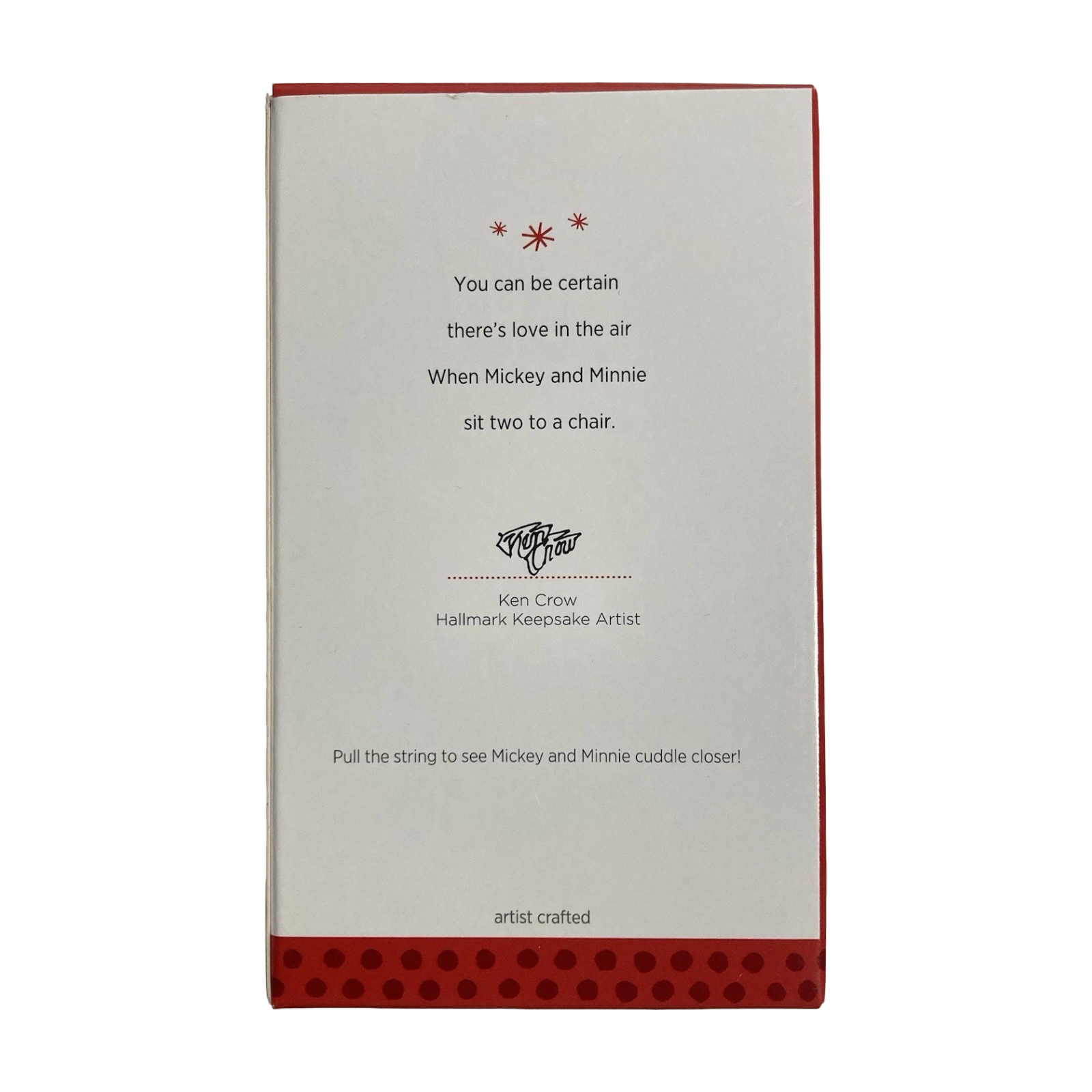 2013 Two to a Chair Mickey and Minnie Hallmark Ornament (Mickey Mouse & Friends) QXD6082 Image7