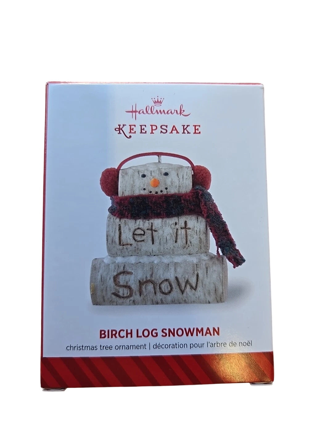 2014 Birch Log Snowman Hallmark Ornament (Snowmen) QGO1646