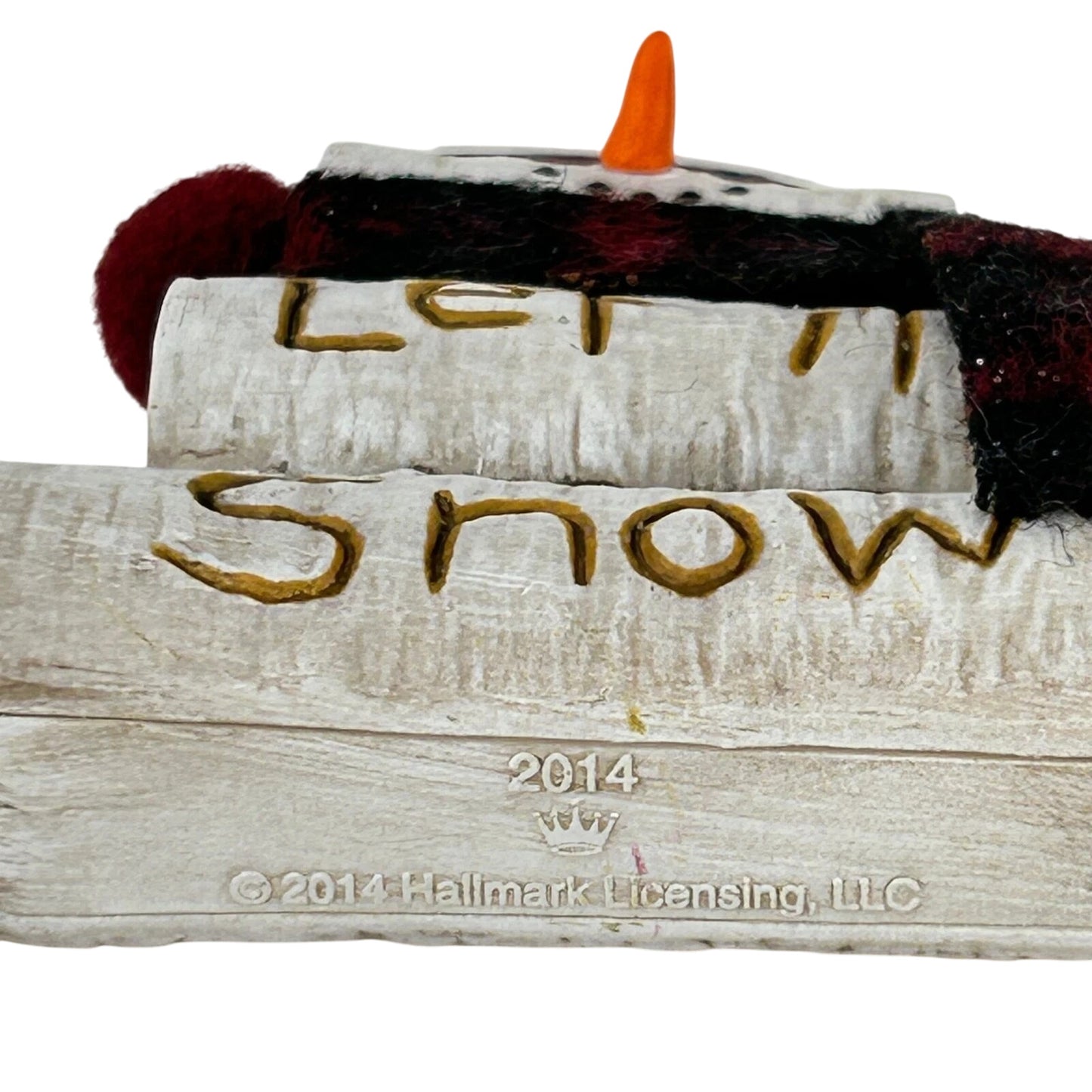 2014 Birch Log Snowman Hallmark Ornament (Snowmen) QGO1646