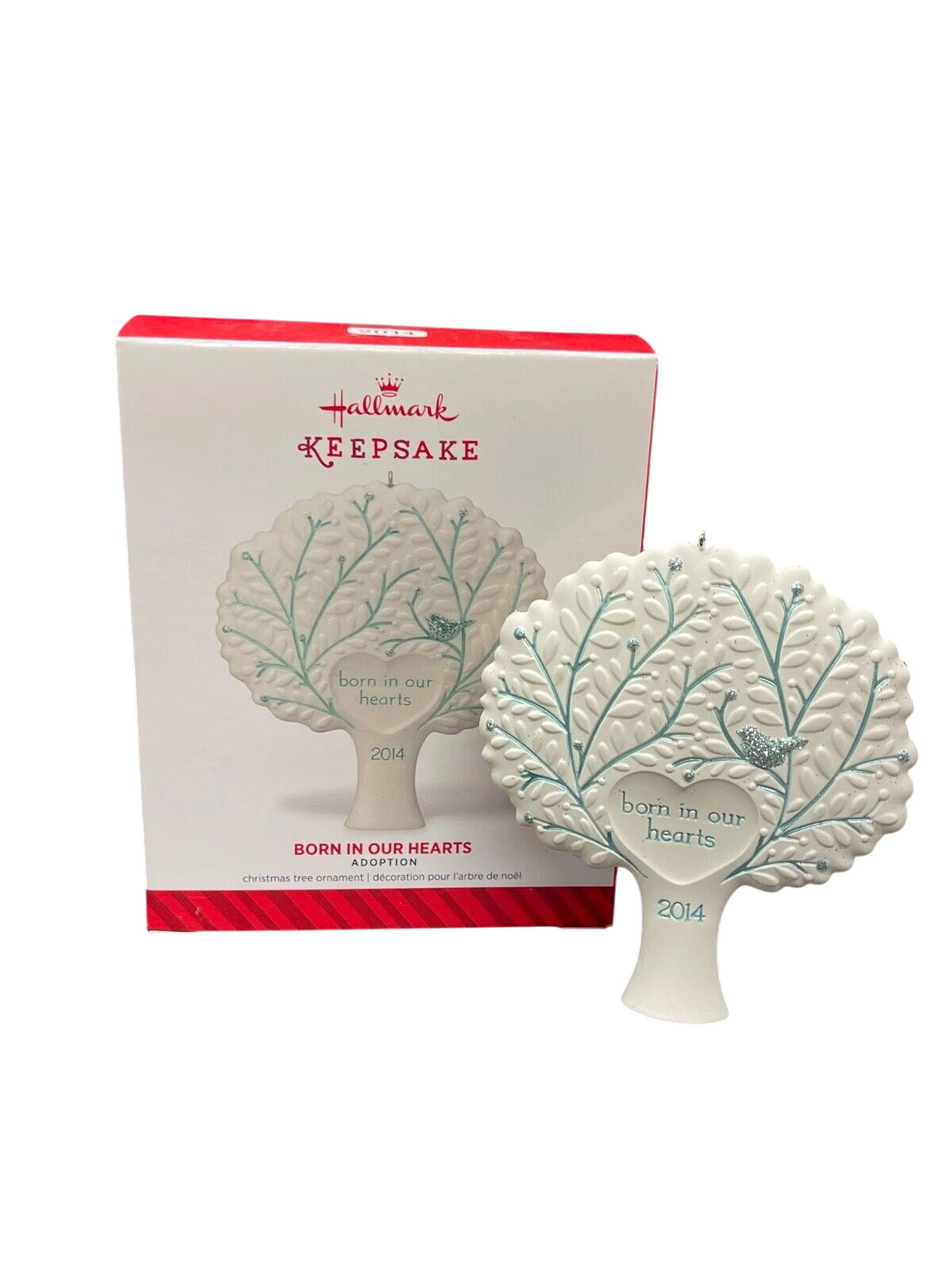 2014 Born In Our Hearts Hallmark Ornament (Heart) QGO1136