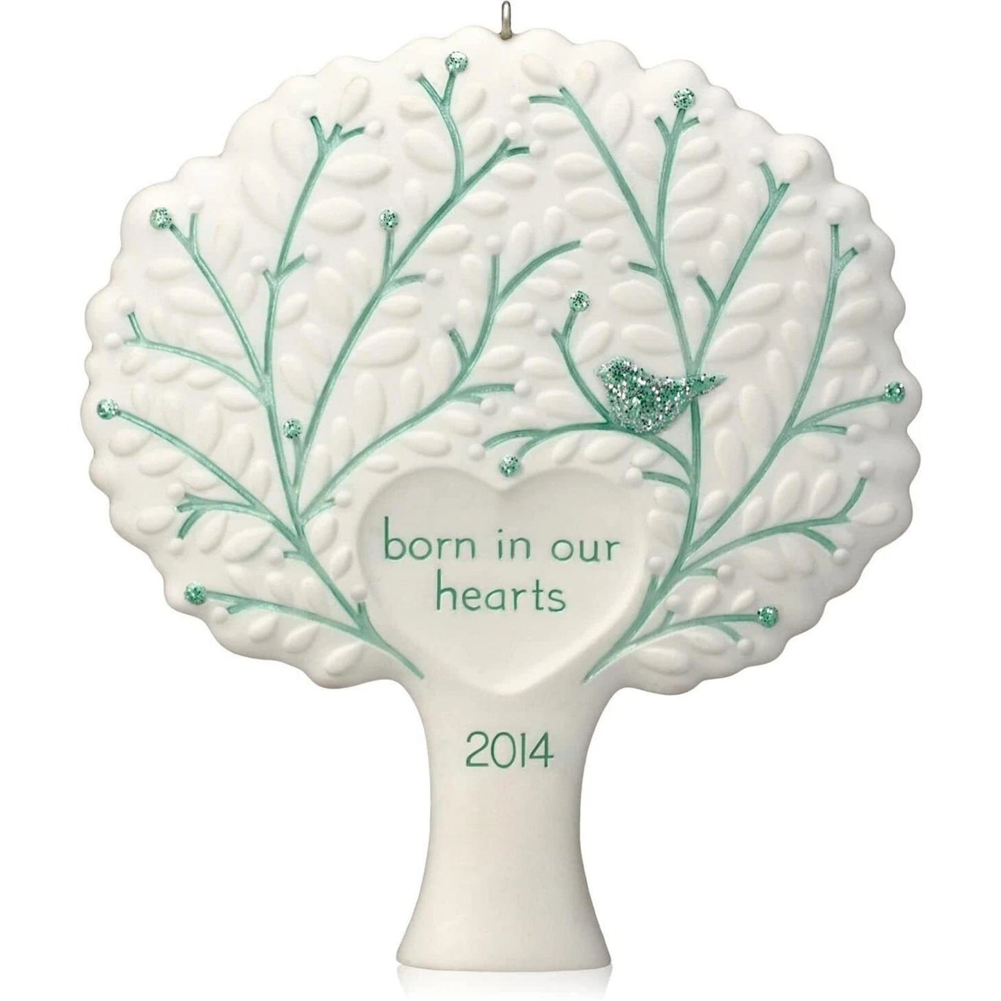 2014 Born In Our Hearts Hallmark Ornament (Heart) QGO1136