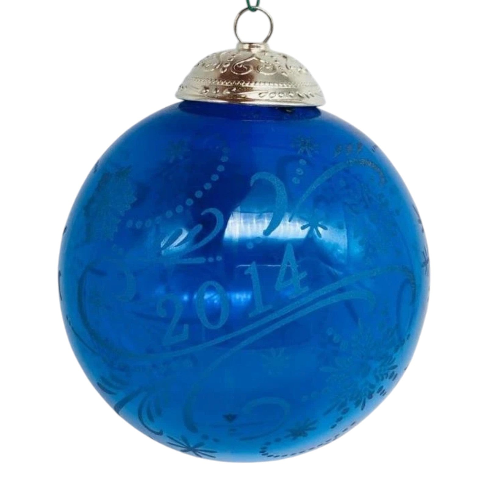 2014 Christmas Commemorative #2 Hallmark Ornament (Glass Ball) QX9223
