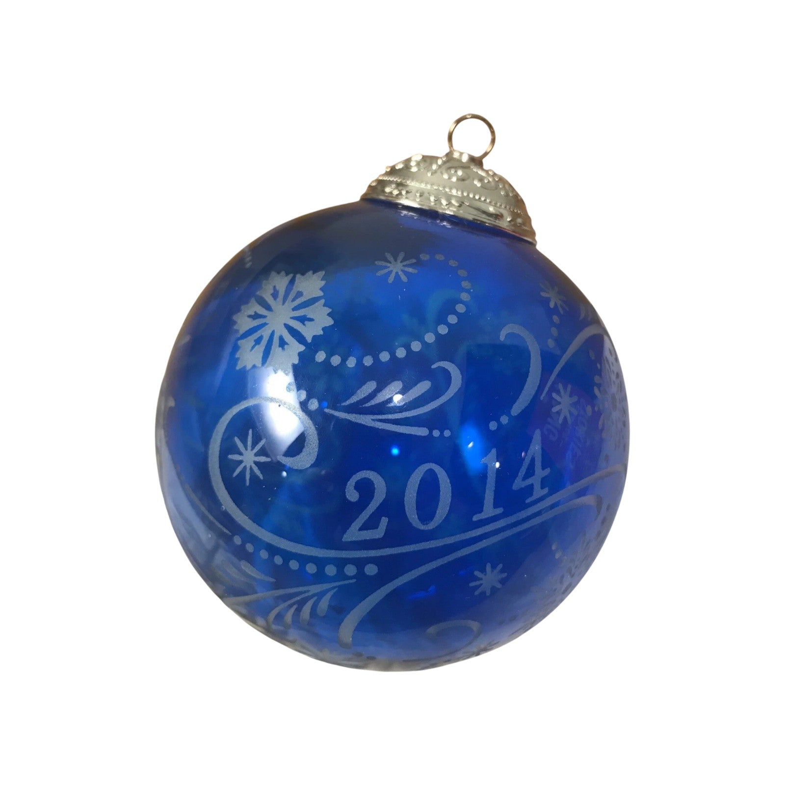 2014 Christmas Commemorative #2 Hallmark Ornament (Glass Ball) QX9223
