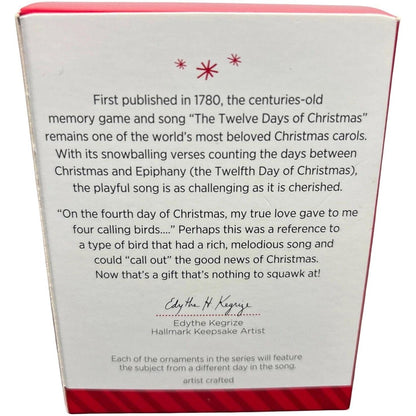 2014 Four Calling Birds Hallmark Ornament (Twelve Days of Christmas) QX9103