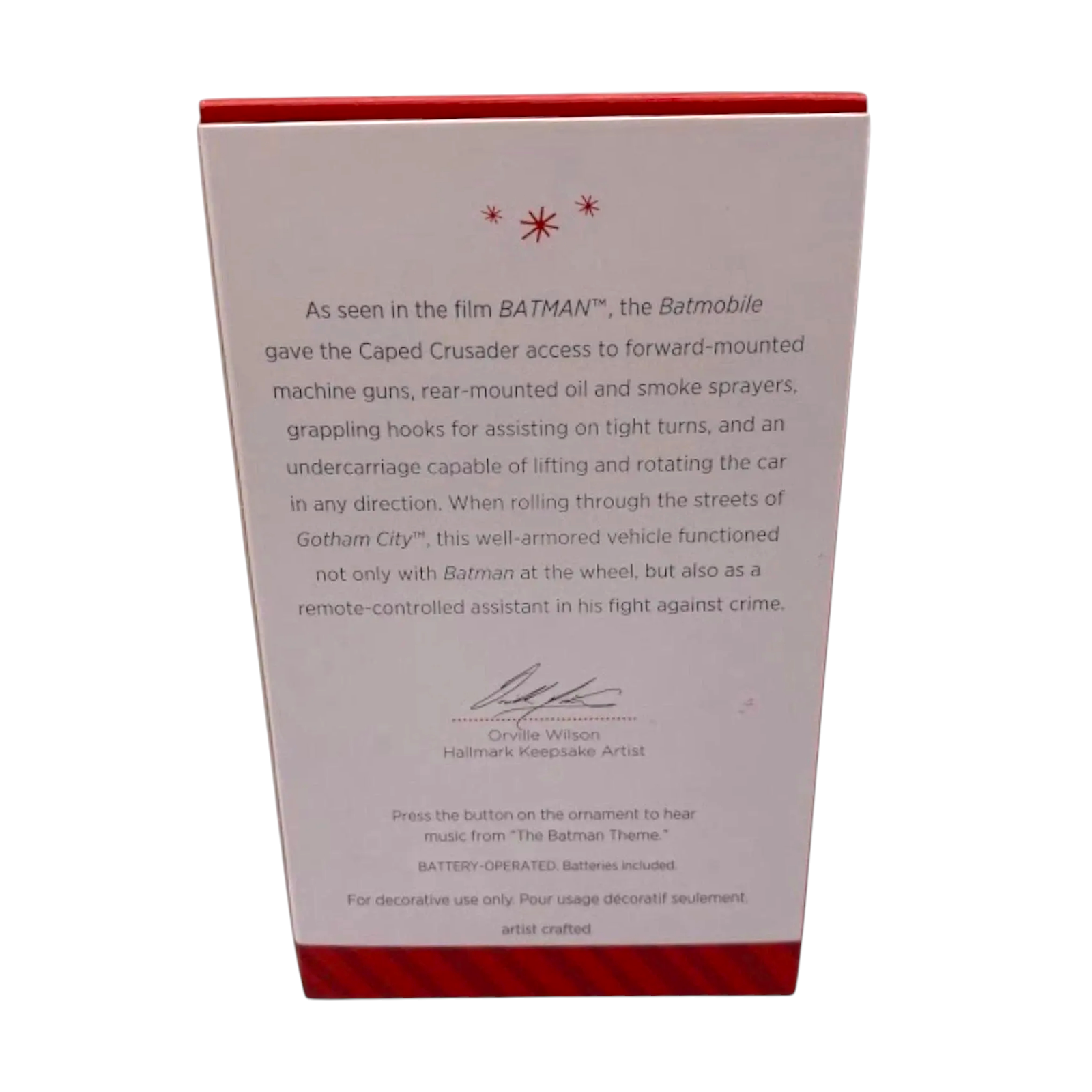 2014 Hallmark Ornament (1989) Batmobile Hallmark Ornament (Super Heroes) QXI2466