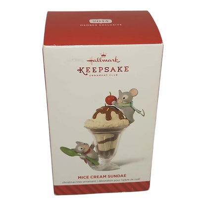 2014 Mice Cream Sundae Hallmark Ornament (Eat & Drink) QXC5078