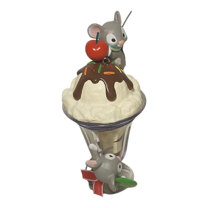 2014 Mice Cream Sundae Hallmark Ornament (Eat & Drink) QXC5078