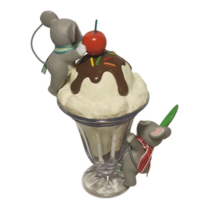 2014 Mice Cream Sundae Hallmark Ornament (Eat & Drink) QXC5078