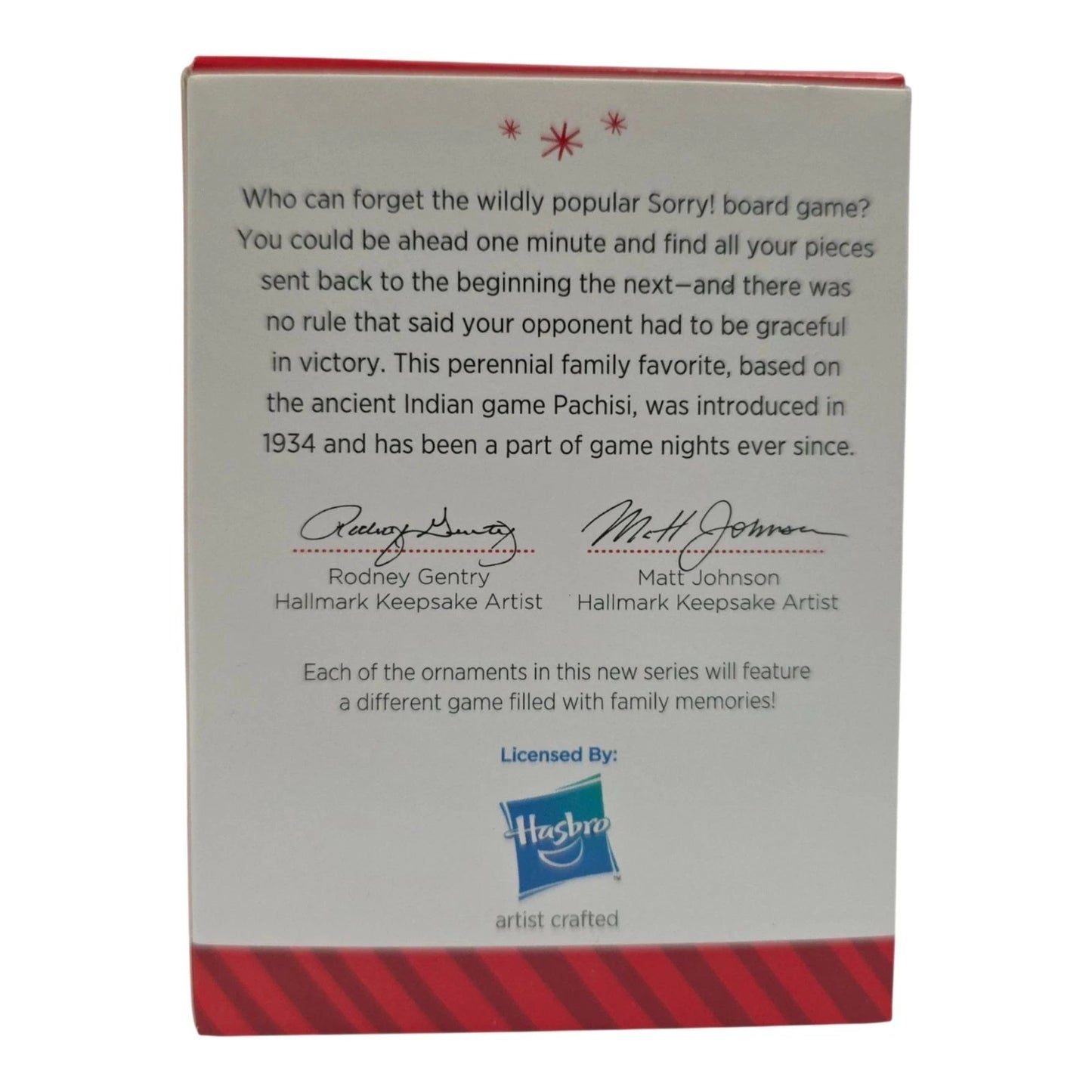 2014 SORRY! Hallmark Ornament (Family Game Night) QX9246