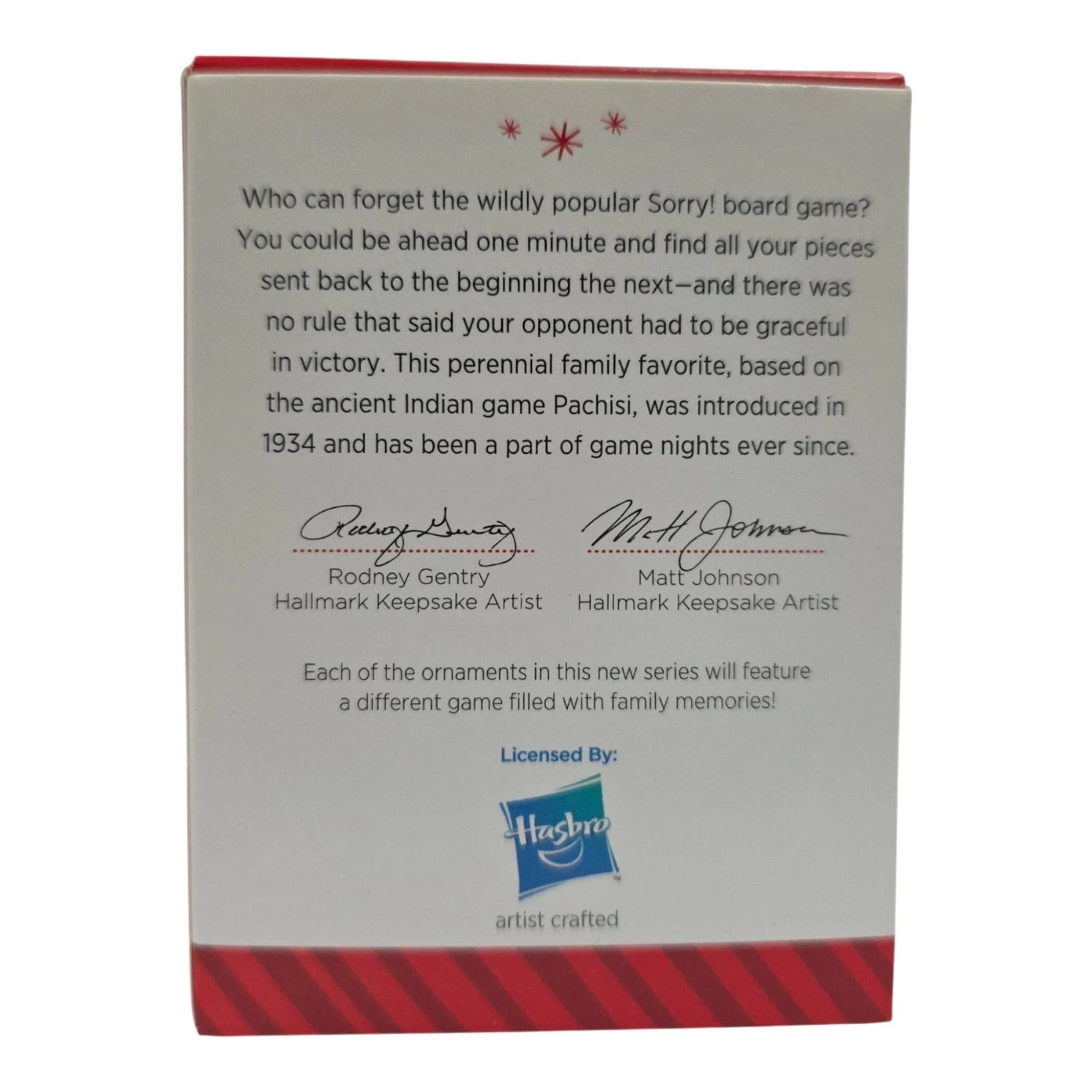 2014 SORRY! Hallmark Ornament (Family Game Night) QX9246