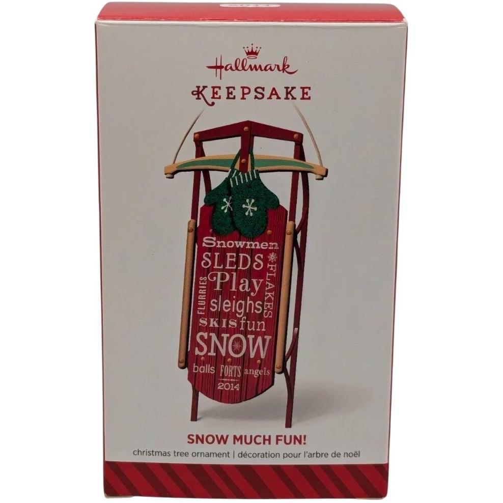 2014 Snow Much Fun! Hallmark Ornament (Sled) QGO1563