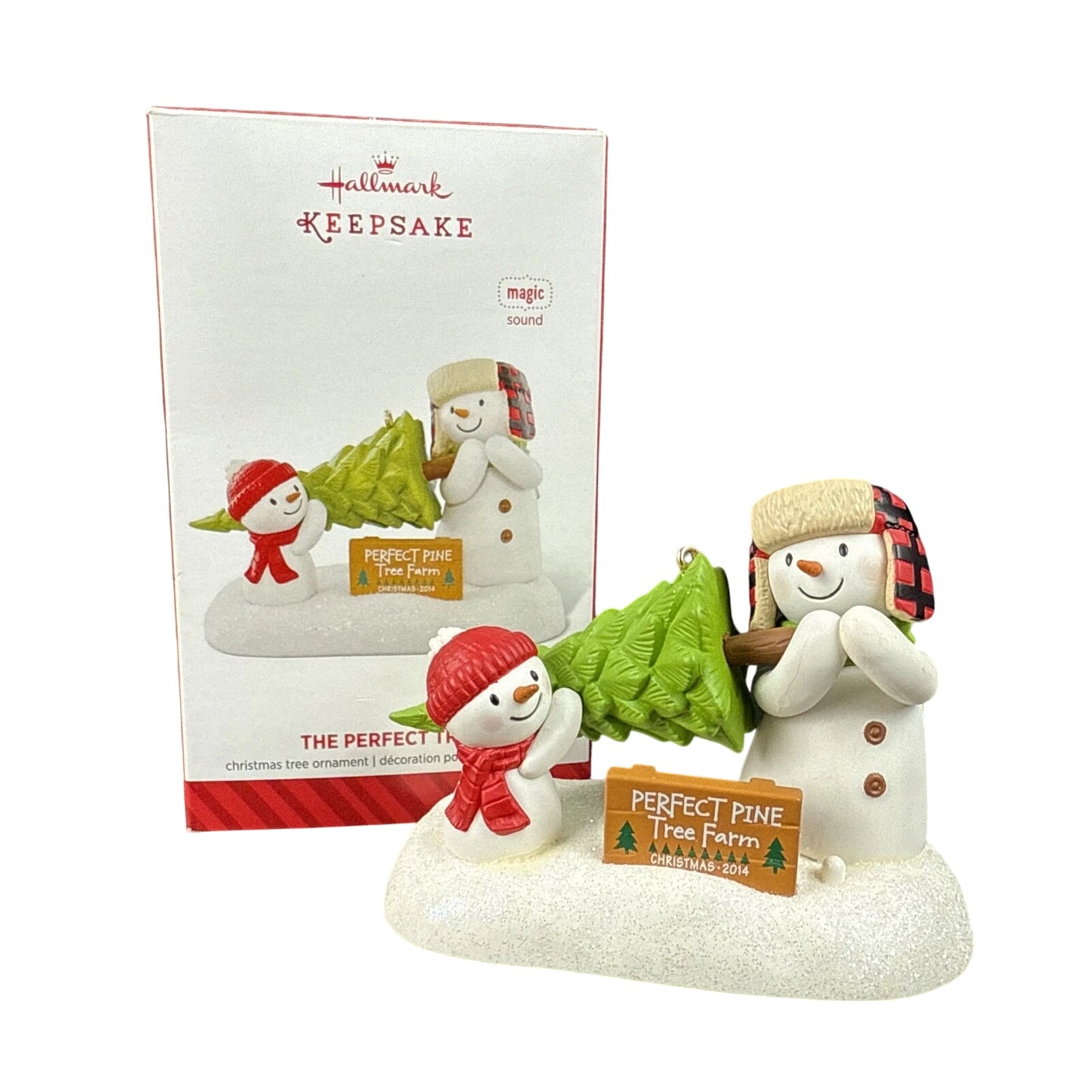 2014 The Perfect Tree Hallmark Ornament (Snowmen) QK5003