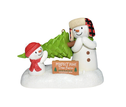 2014 The Perfect Tree Hallmark Ornament (Snowmen) QK5003