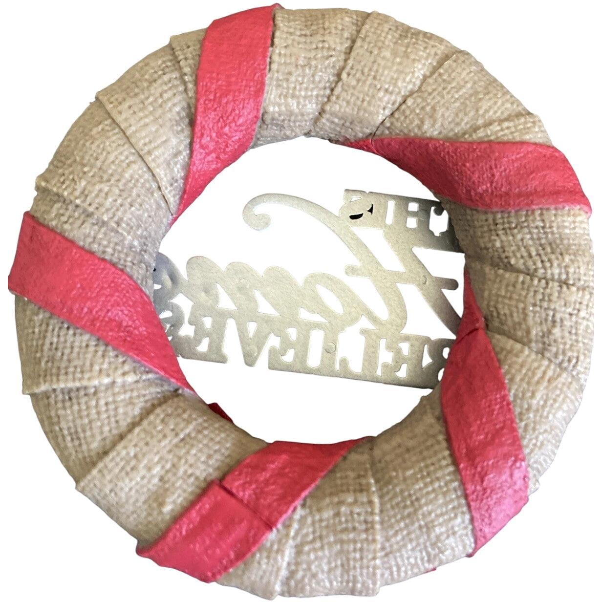 2014 This Home Believes Hallmark Ornament (Wreath) QGO1623