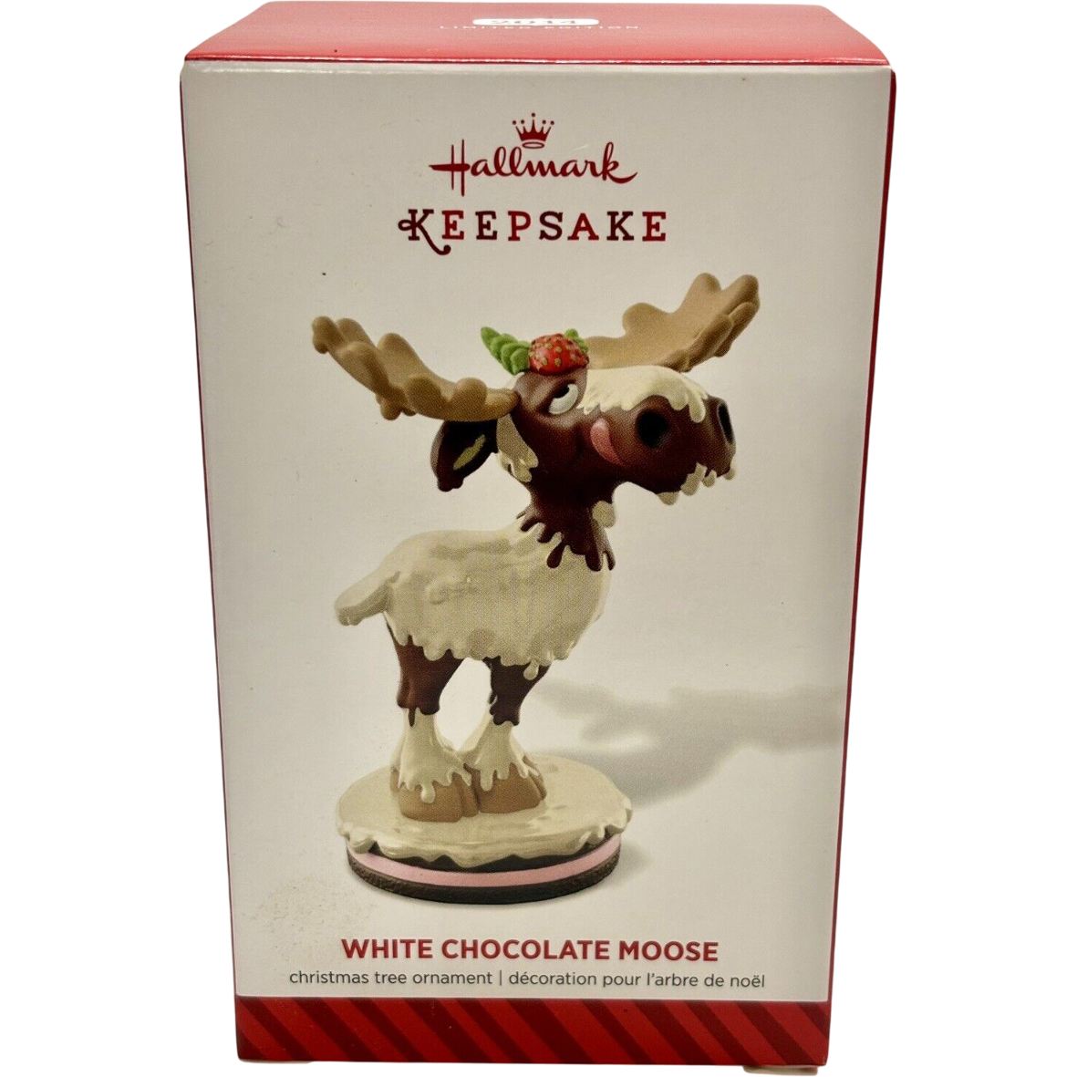 2014 White ChocolateMoose Hallmark Ornament (Animal) QXE3773 QXE3773