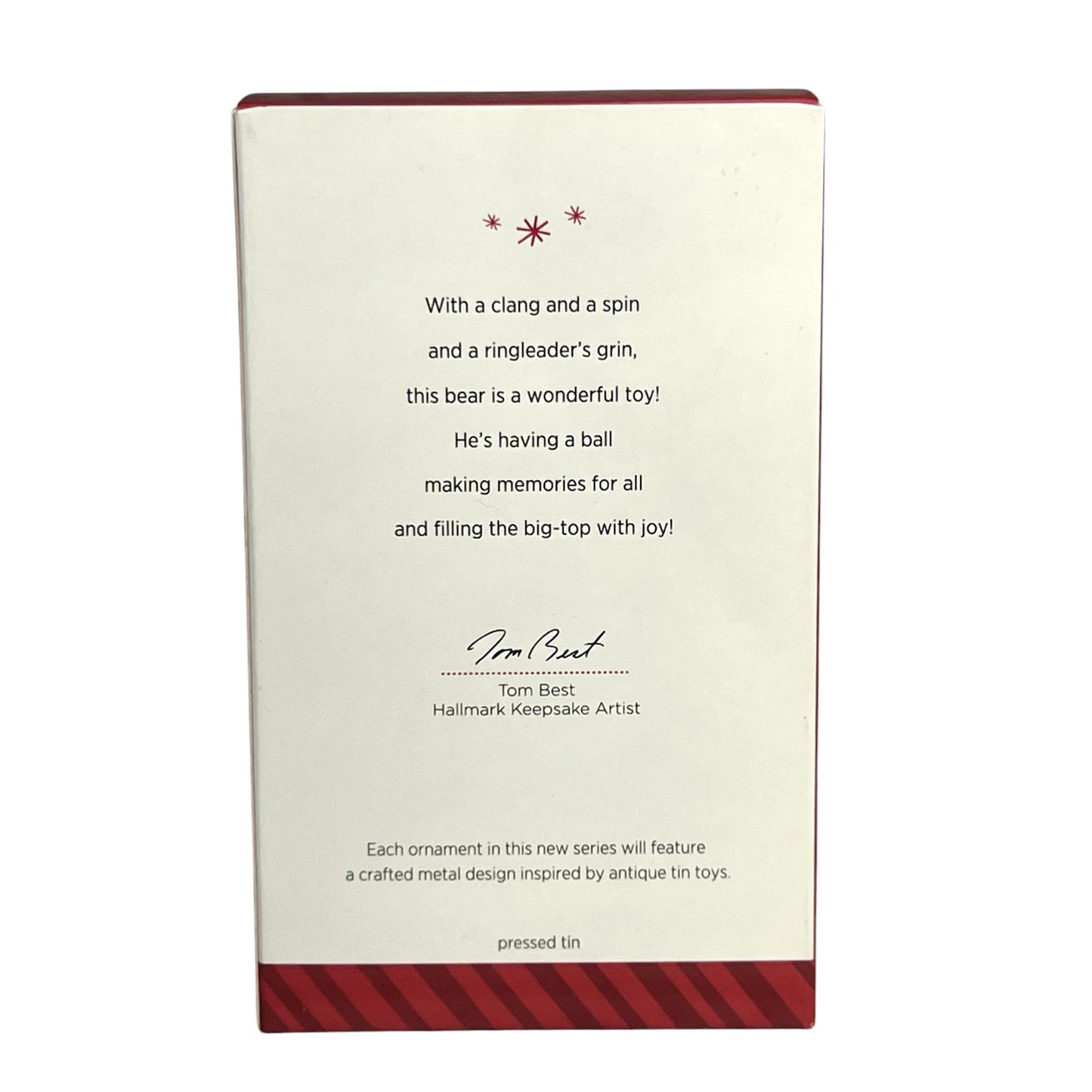 2014 Big-Top Bear Hallmark Ornament (Tin Toys) QX9236