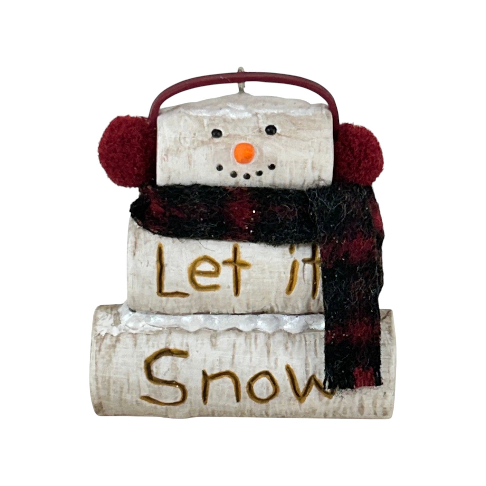 2014 Birch Log Snowman Hallmark Ornament (Snowmen) QGO1646 Image1