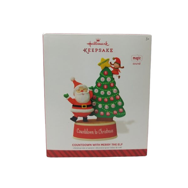 2014 Countdown With Merry The Elf Hallmark Ornament (Santa Claus) QGO1433