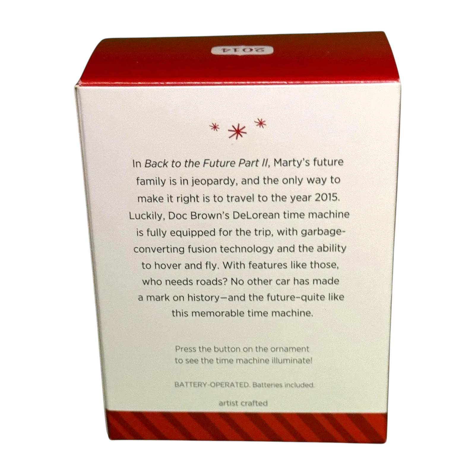 2014 Flying Time Machine Hallmark Ornament (Back to the Future) QXI2746