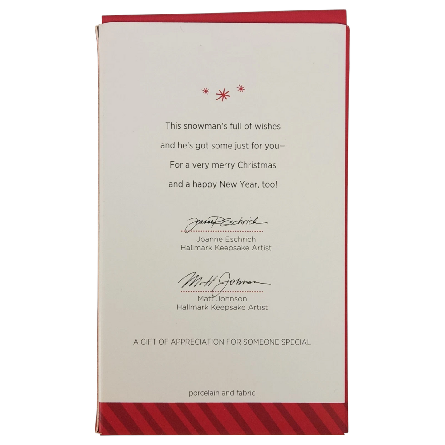 2014 Merry Wishes Snowman Hallmark Ornament (Snowman) VIP1401 Image5