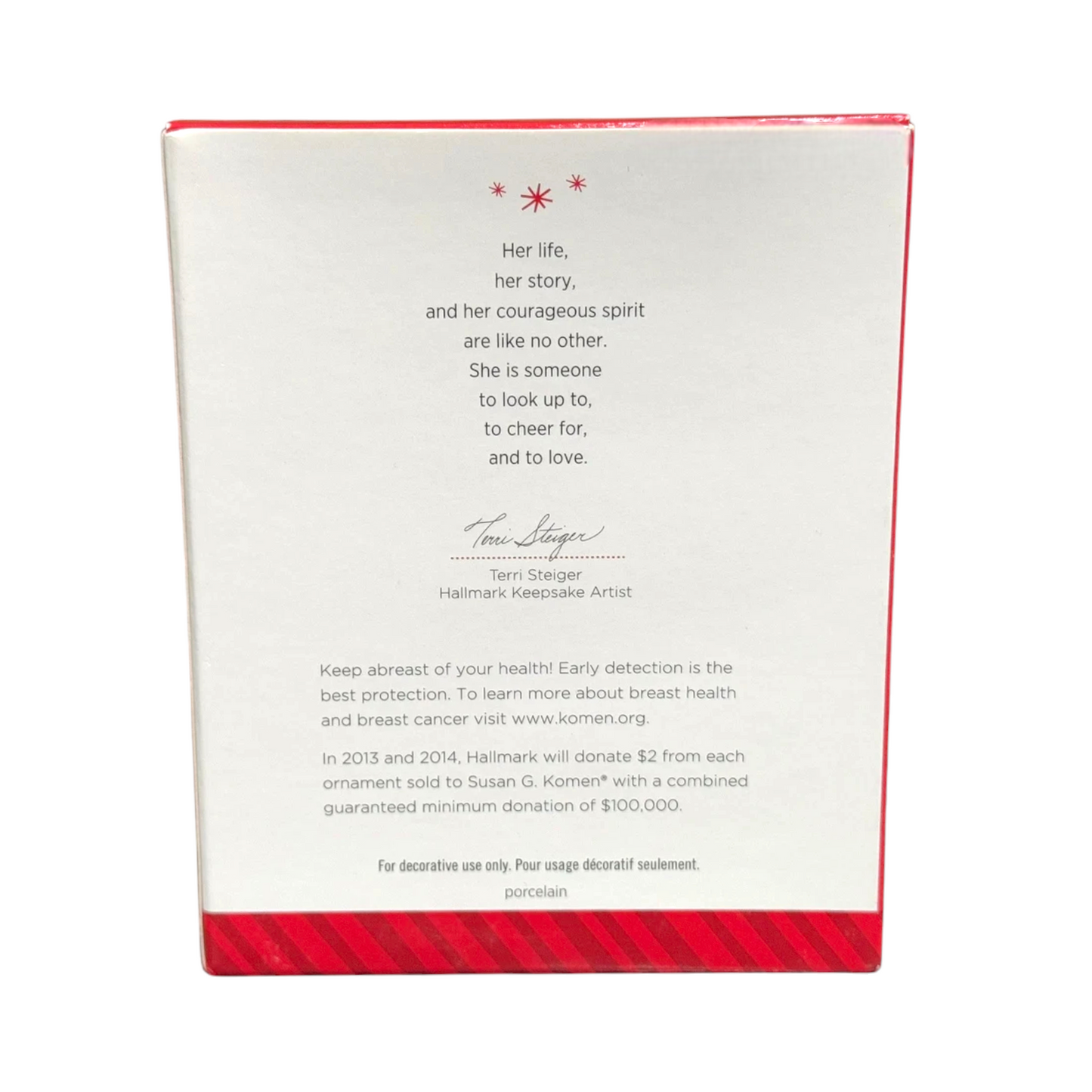 2014 One Like No Other Hallmark Ornament (Susan G Komen) QGO1313