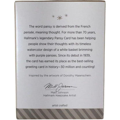 2014 Pansies Stand for Thoughts Hallmark Ornament (Flower) QHG1236