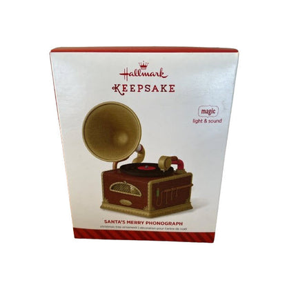 2014 Santa's Merry Phonograph Hallmark Ornament (Vinyl Record Player) QGO1186