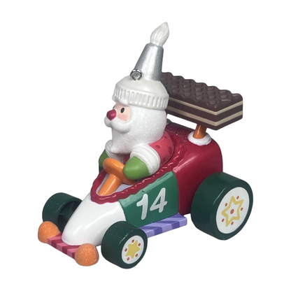 2014 Santa's Sweet Ride - Racecar Hallmark Ornament (Santa's Sweet Ride) QX9043 Image3