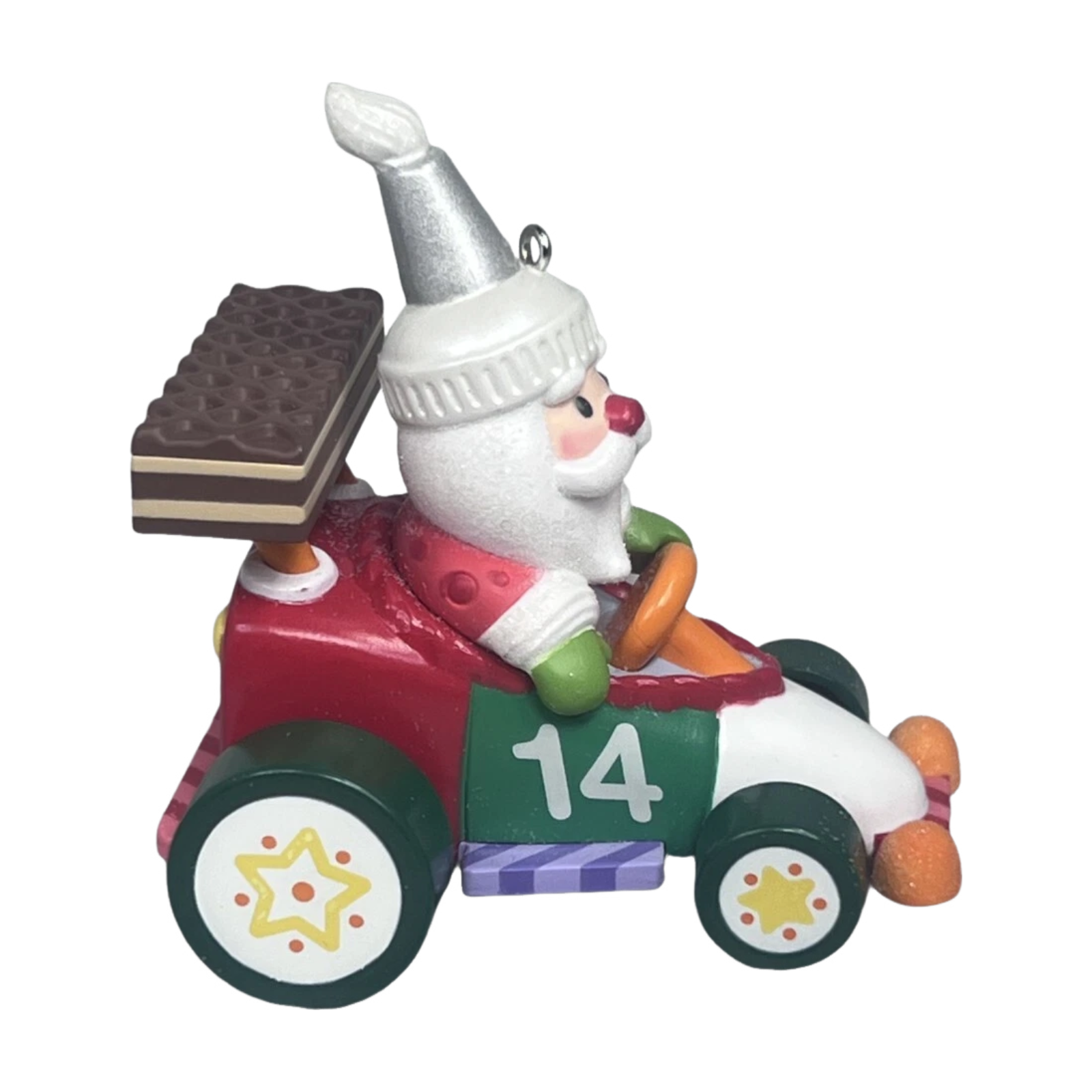 2014 Santa's Sweet Ride - Racecar Hallmark Ornament (Santa's Sweet Ride) QX9043 Image4