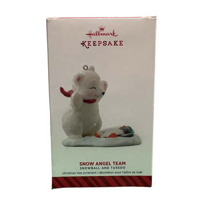 2014 Snow Angel Team Hallmark Ornament (Snowball and Tuxedo) QX9126 Image2
