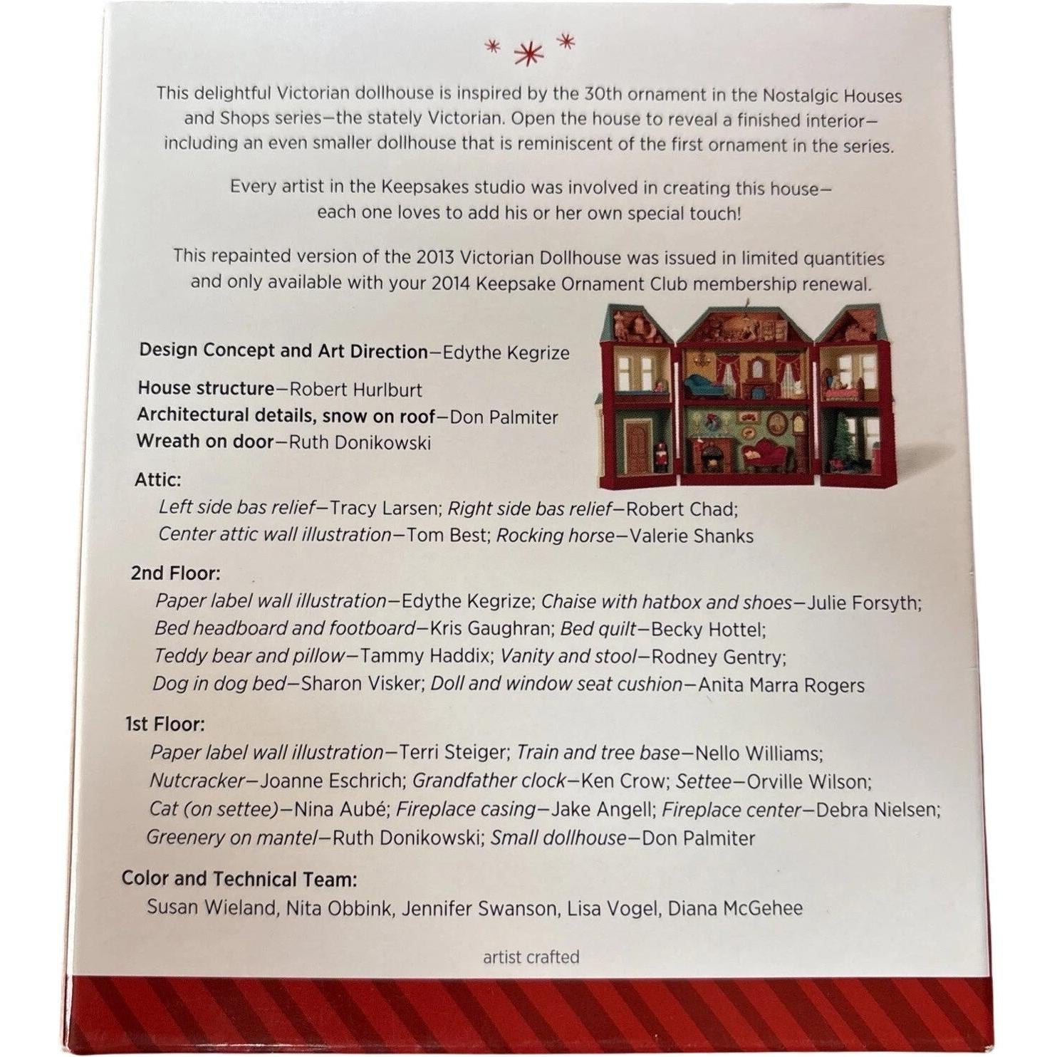 2014 Victorian Dollhouse Hallmark Ornament (Buildings & Houses) QXC5075