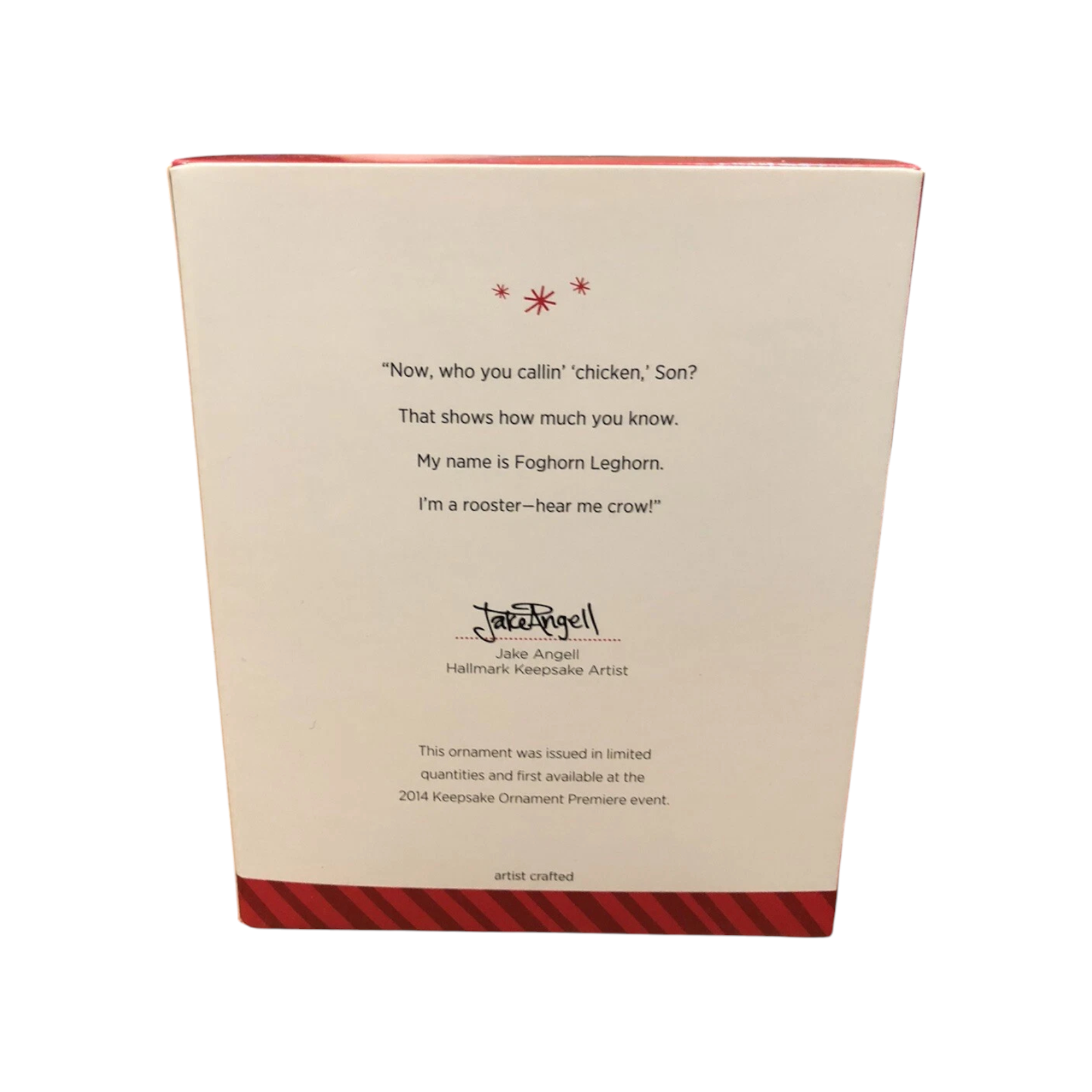 2014 Who You callin' "Chicken"? Hallmark Ornament (Foghorn Leghorn - Looney Tunes) QXE3726