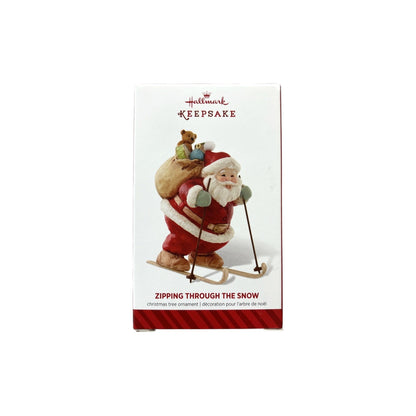 2014 Zipping Through the Snow Hallmark Ornament (Santa Claus) QGO1556 Image2