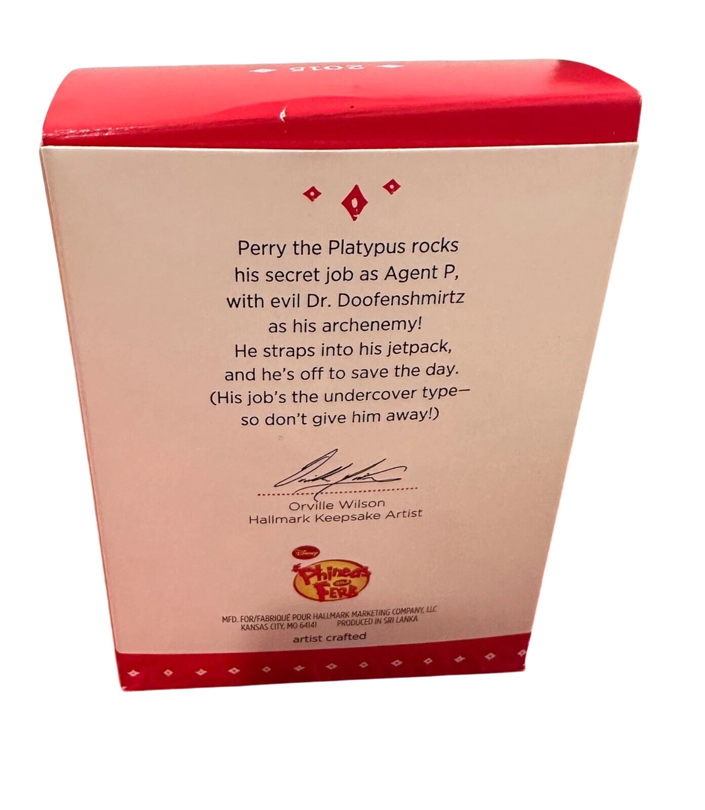 2015 Agent P Saves The Day! Hallmark Ornament (Phineas And Ferb) QXD6047